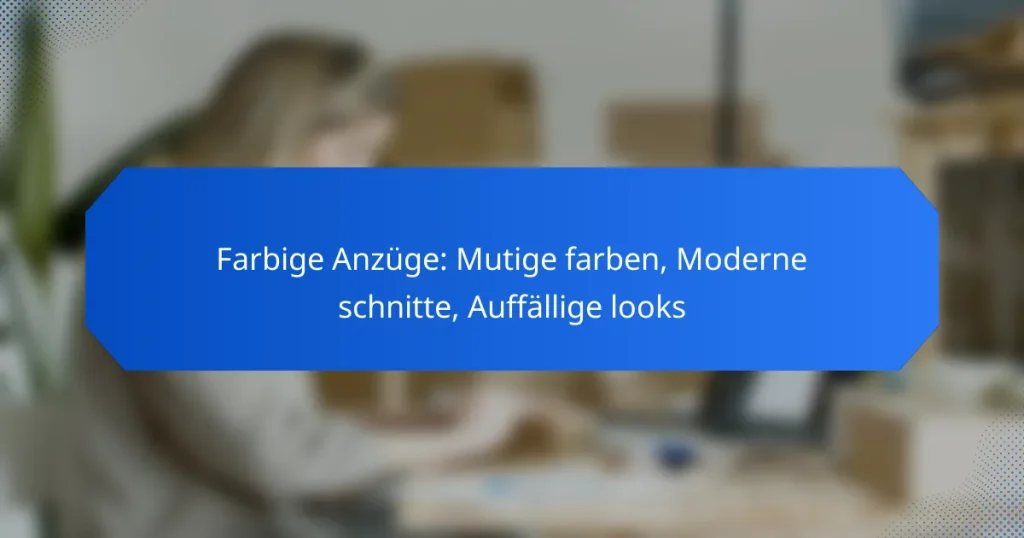 Farbige Anzüge: Mutige farben, Moderne schnitte, Auffällige looks