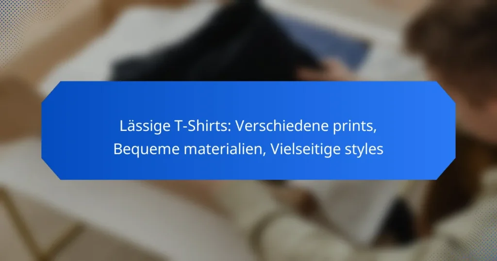 Lässige T-Shirts: Verschiedene prints, Bequeme materialien, Vielseitige styles