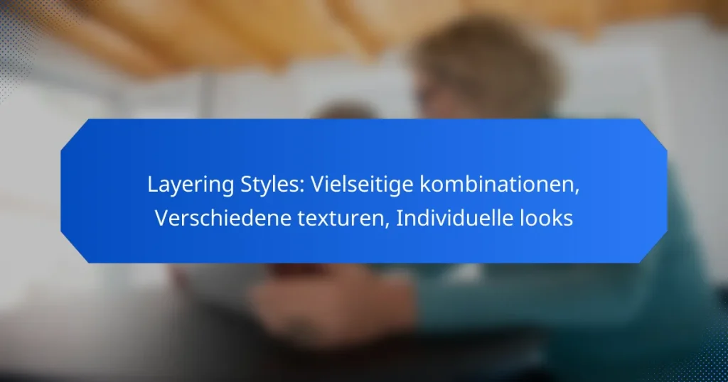 Layering Styles: Vielseitige kombinationen, Verschiedene texturen, Individuelle looks