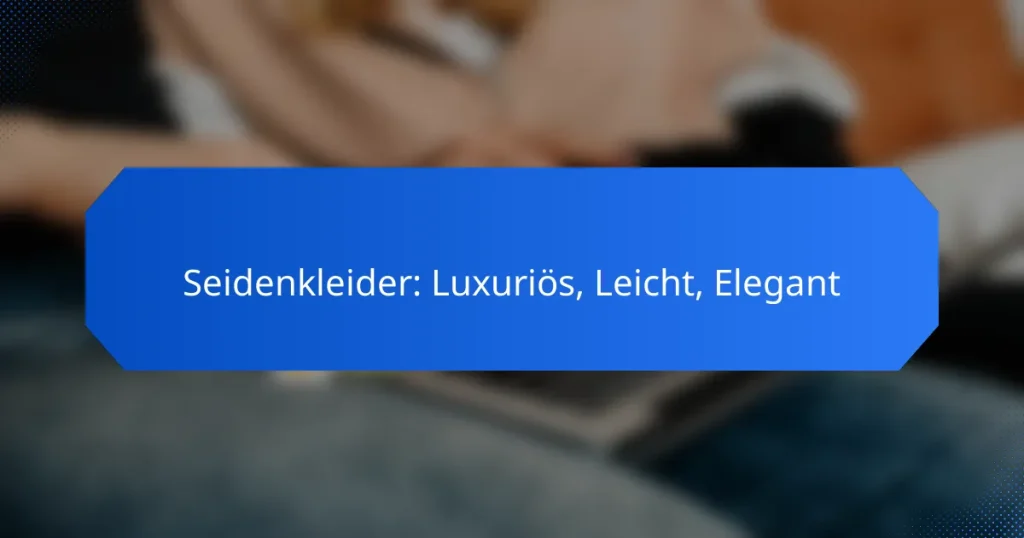Seidenkleider: Luxuriös, Leicht, Elegant