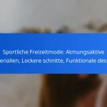 Sportliche Freizeitmode: Atmungsaktive materialien, Lockere schnitte, Funktionale designs